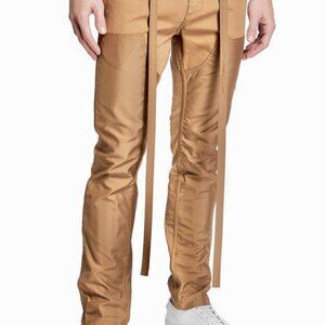 FEAR OF GOD Sixth Collection Nylon Canvas Double Front Work Pants Rust NO BELT